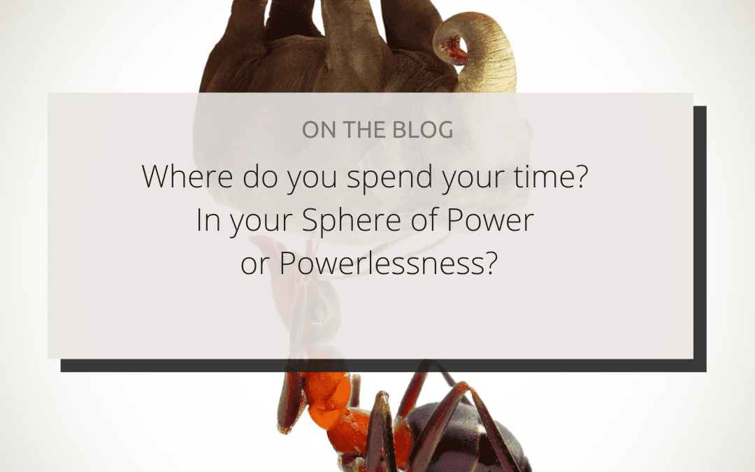 Where do you spend your time? In your Sphere of Power or Powerlessness?